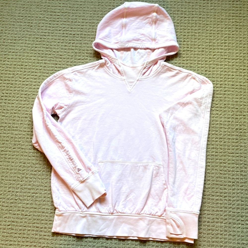 Athleta Girl size XL/14 cotton hoodie, light pink